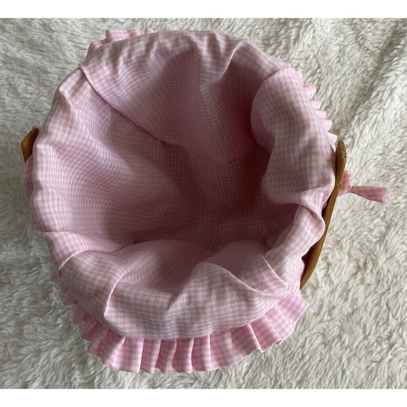Peterboro Pretty in Pink Small Basket with Fabric Liner Breast Cancer Awareness - Picture 6 of 11